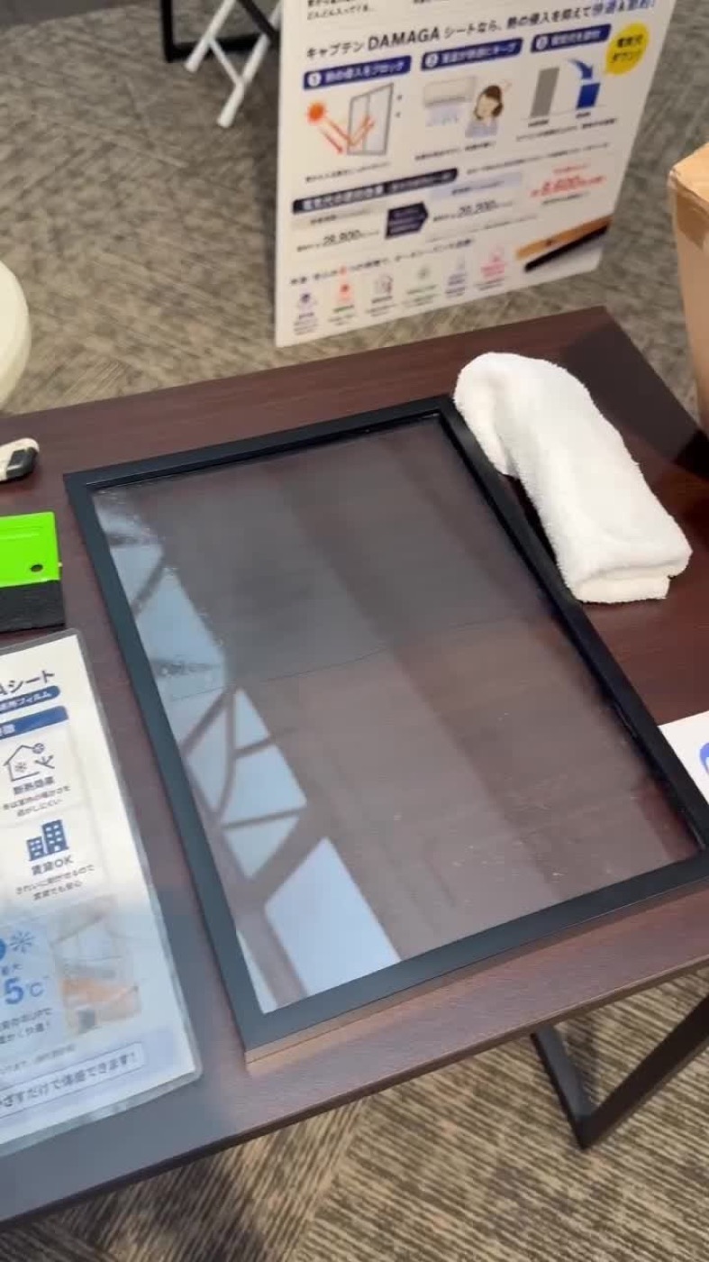 会場に設置した展示什器